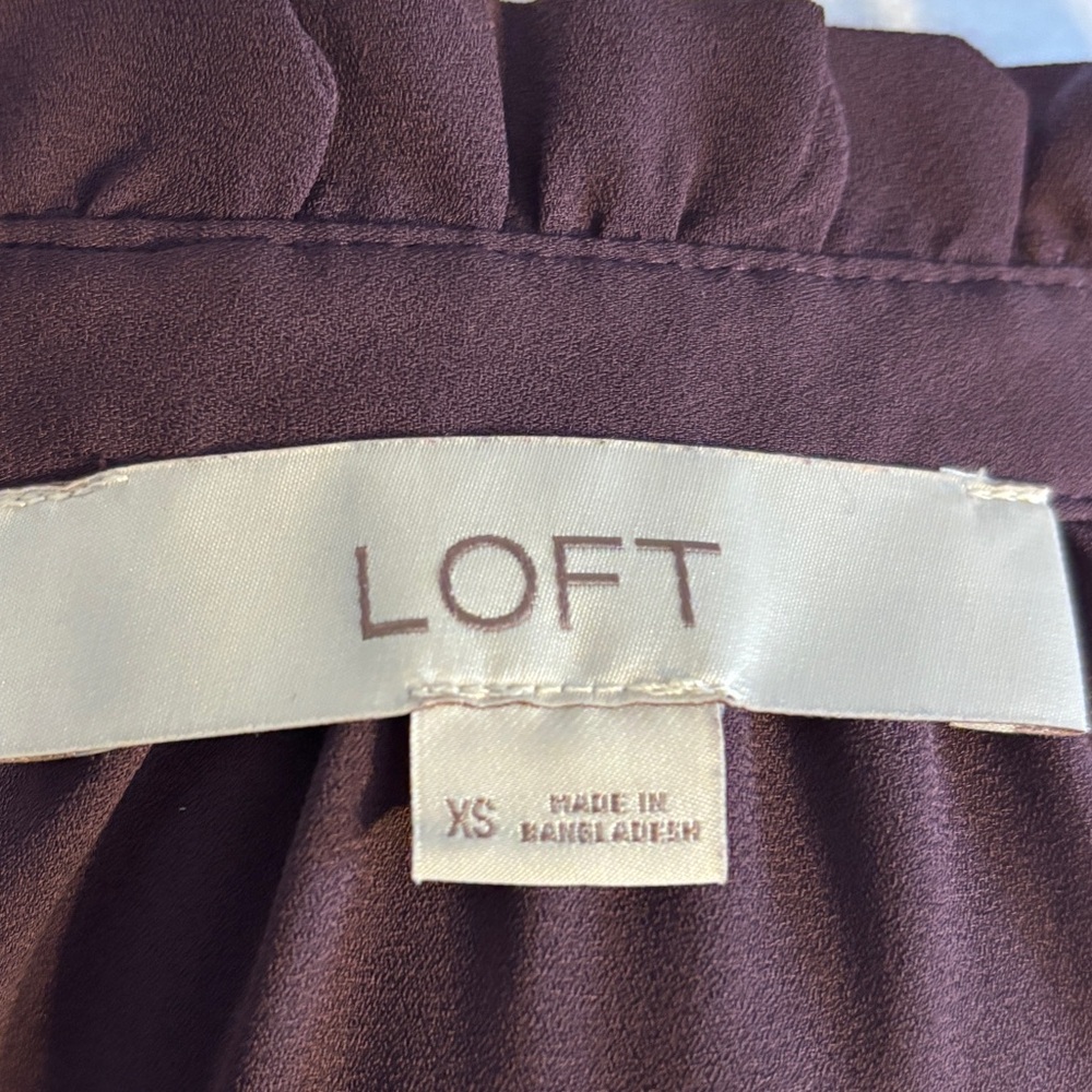 Loft Tie Front Ruffle Collared Blouse - Picture 7 of 8